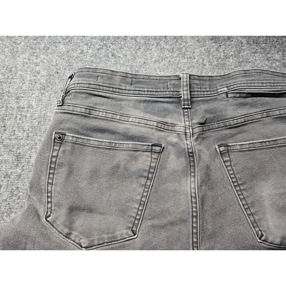 Proof Pants Mens Size 33x30 Rover Double Knee Work Canvas 5-Pocket Gray